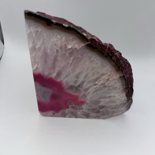 Set/3 POTTERY BARN Pink Agate Bookends Decorative Made in Brazil Heavy - Picture 7 of 9