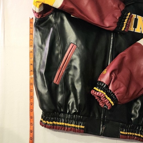 Washington State Redskins Vintage Faux Leather Jacket Men Size L NFL Memorabilia - Picture 12 of 24