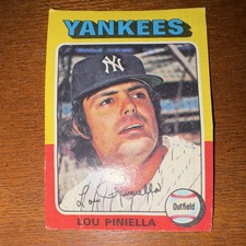 1975 Topps Mini Lou Piniella New York Yankees #217 Base Set Trading Card