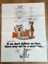 USPS Poster &ldquo; If We Don&rsquo;t Deliver On Time, There May Not Be A Next Time&rdquo; 21&rdquo;x28&rdquo;