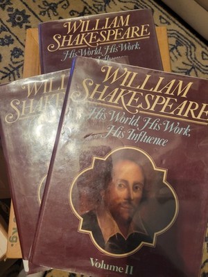 William Shakespeare His World His Work His Influence 3 Volume Set Hardcover 1985