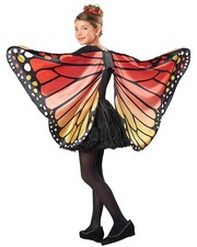 Seasons Kids Monarch Butterfly Cape Wings, One Size Size, Orange