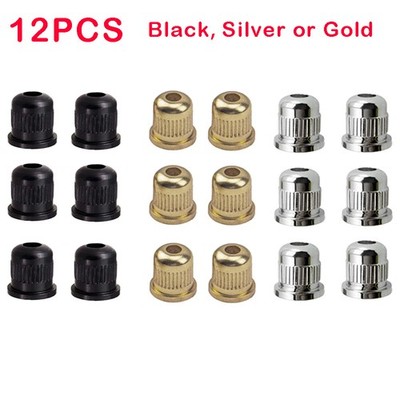 12Pcs String through Ferrules Fit For Bass Guitar - Silver, Black, Gold 3 Colors
