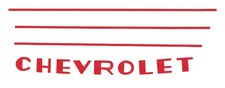1941-46 Chevrolet Truck Chevrolet Grille Red Decal Lettering Set