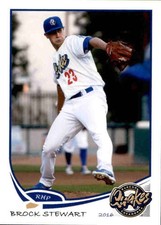 2016 Rancho Cucamonga Quakes Grandstand 32 Brock Stewart Normal Illinois IL Card