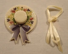 Longaberger 2000 Mother's Day Early Blossoms Bonnet Basket Tie-On #37133 w/Box