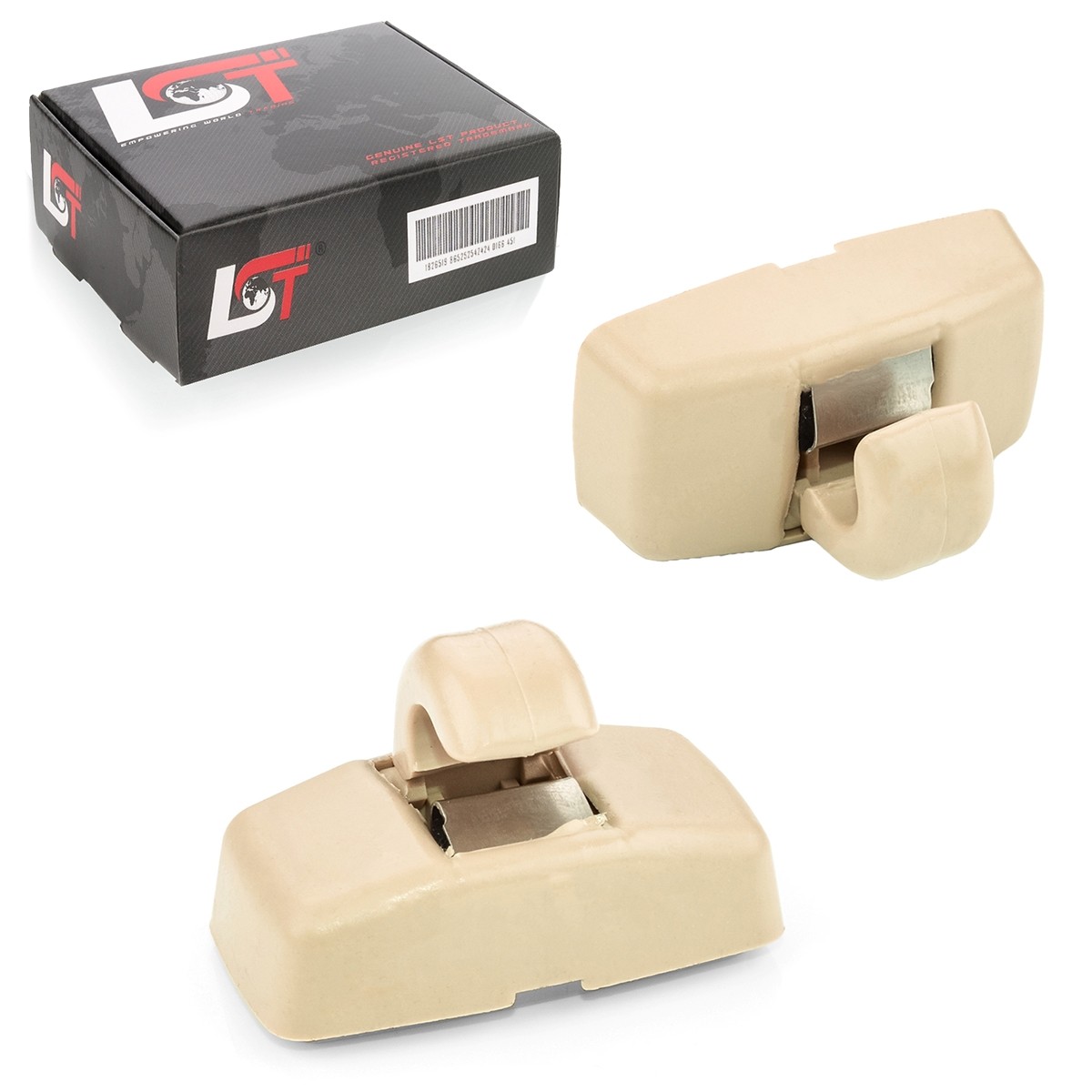 2x Sun visor holder clips cover beige for VW AMAROK BEETLE GOLF PASSAT