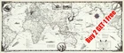 1942s Vintage World Map Poster Total War Battle Map WW II 17 x 40 Inch #T113