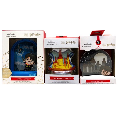 444 - High-Quality Set of 3 Harry Potter Hallmark Keepsake Christmas Ornaments f