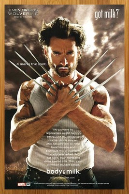 2009 Hugh Jackman X-Men Origins Wolverine GOT MILK? Print Ad/Poster Promo Art