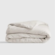 Quince European Linen Duvet Cover King Cal King Sand 100 Flax