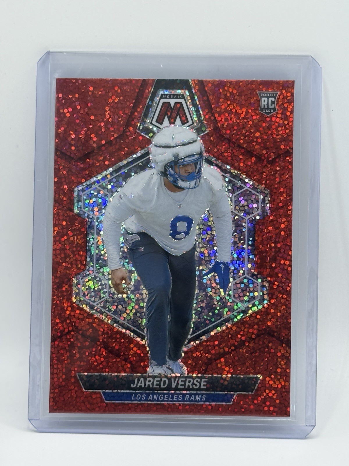 2024 Panini Mosaic #319 JARED VERSE Red Sparkle Rams RC Rookie SSP