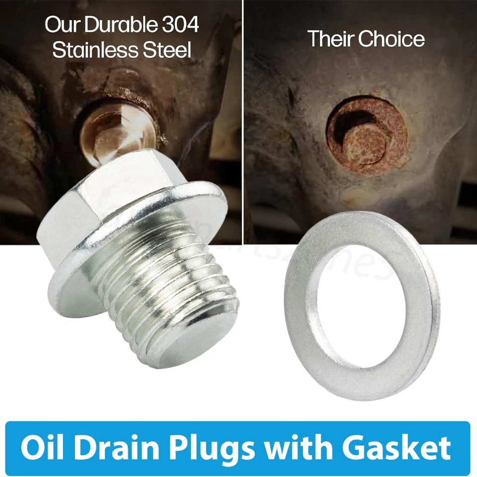 90009-R70-A00 Oil Pan Drain Bolt Plug & Washer For Honda Accord Civic Acura CL - Изображение 2 из 4