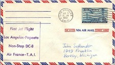 FFC 1961 Non-Stop DC-8 - Los Angeles CA To Tahiti - J29400