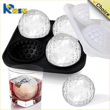 1-10PCS Ice Cube Mold 3D Golf Ice Puck Hockey Tray Mold Whiskey Silicone Ice Box