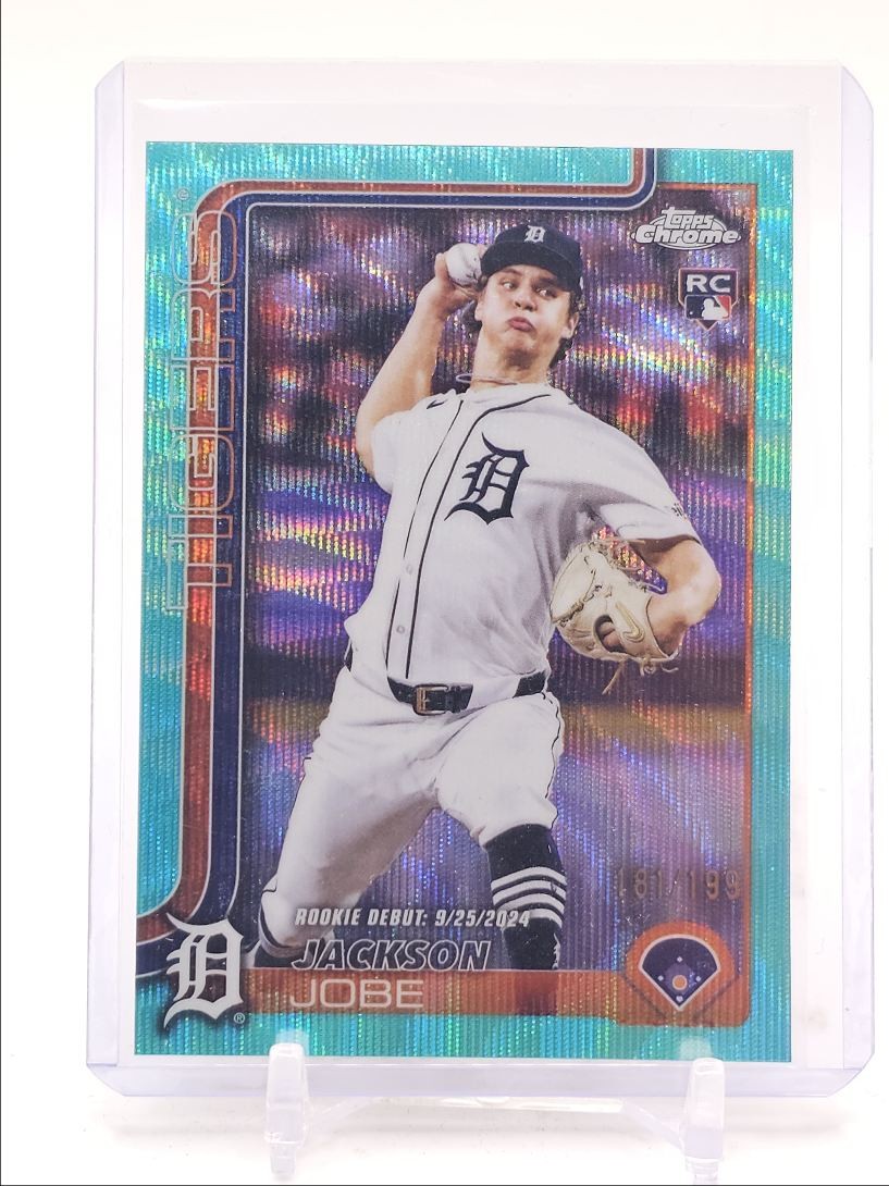 JACKSON JOBE 2025 TOPPS CHROME UPDATE ROOKIE DEBUT AQUA WAVE RC /199 Q4641