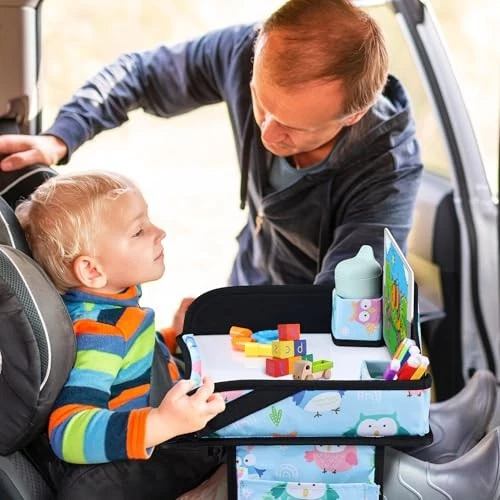 Kids Travel Tray, Travel Tray for Kids Car Seat, Toddler Car Seat Lap Tray, - Picture 5 of 7