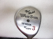 /Tour Model Accu Steel 1.5* Hook 15* Loft #3 FW  R/H  Men's - *Brand New Grip*
