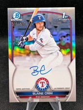 2023 Bowman - Chrome Prospect Autographs Blaine Crim #CPA-BC Refractor /499 