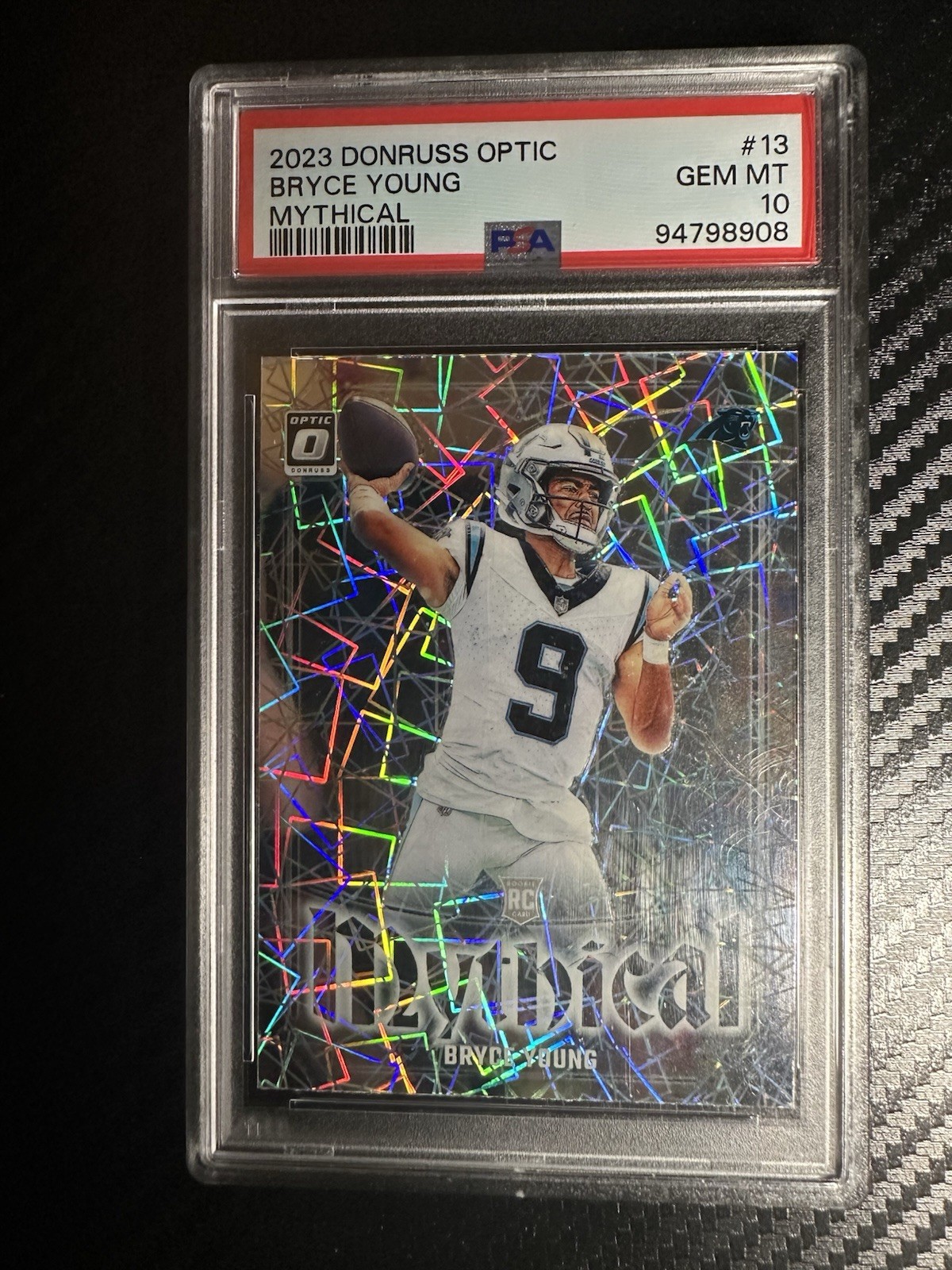 2023 Panini Donruss Optic Bryce Young Mythical #13 Rookie Prizm PSA 10 Panthers