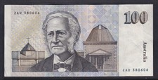 AUSTRALIA BANKNOTE 1984 $100 JOHNSTON / STONE WITH CENTREFOLD PREFIX ZAU #LF11/0
