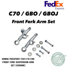 HONDA PASSPORT C50 C70 C90 FRONT FORK SUSPENSION ARM SET [CHROME]