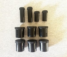 Plastic Container Lot of 10 Round w/ Lids Black Moody Dark Goth Storage Decor