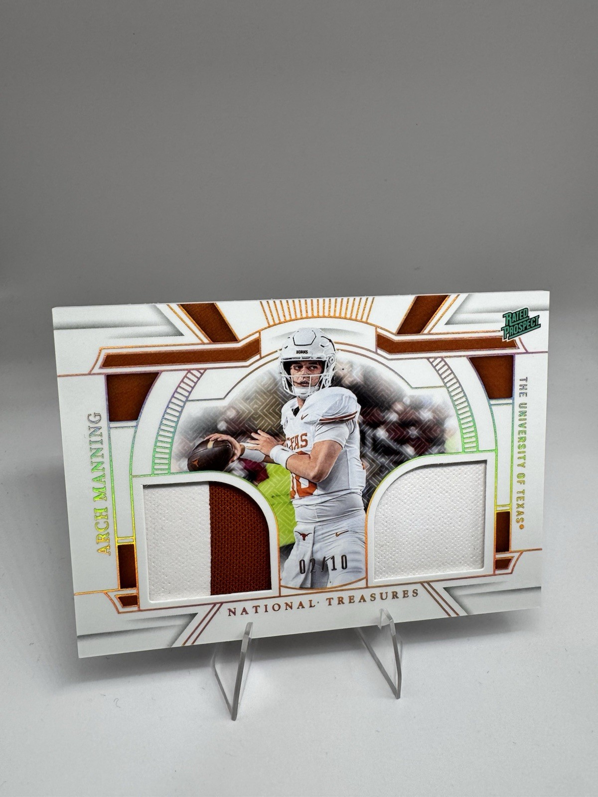 Arch Manning #1 Football Cards 2025 Panini National Treasures Collegiate Saturday Treasures trading card — raw and PSA graded price guide