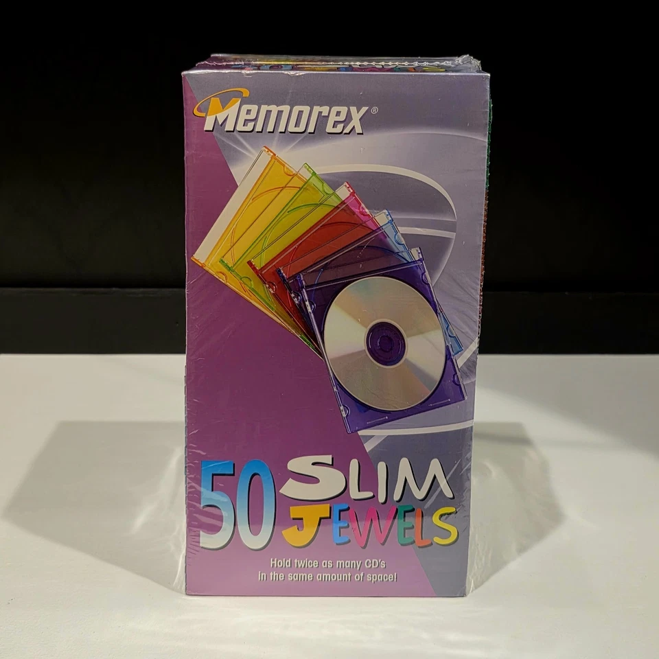 Memorex Slim Jewels Cases Multi Color 50 Pack Brand New Free Shipping - Image 2 of 4