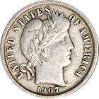 1907-O Barber Dime - Scratches