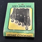 Figural Matchbook Five Sons Cafe Cleveland OH feature Zahorsky Unused — photo 4
