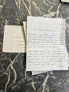 VINTAGE DOCUMENT CLYDE SCHOOL HANDWRITTEN LETTER 1960s 1969 VICTORIA WOODEND