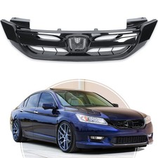 Front Bumper Grille 2013 2014 2015 Honda Accord 4 Door Sedan Gloss Black Front Bumper Grille 2013 2014 2015 Honda Accord 4 Door Sedan Gloss Black