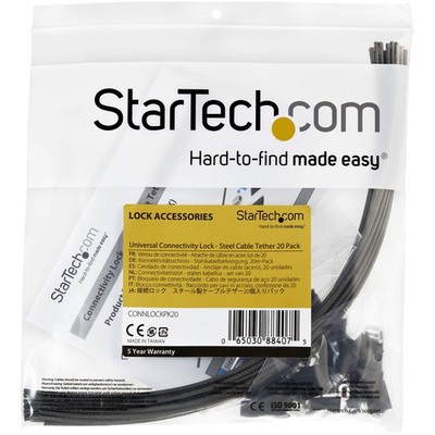 StarTech CONNLOCKPK20 Sicherheitskabelbänder   20er-Pack für Adapter & Dongles