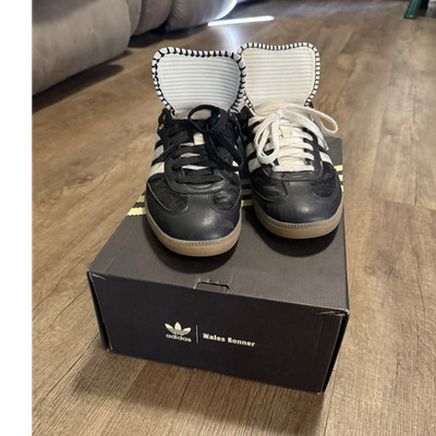 adidas Wales Bonner Men’s Low Top Lace-Up Sneakers Black/White | eBay