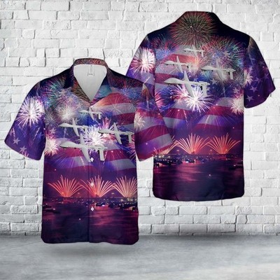 Us Army General Atomics Mq-1C Gray Eagle, 4Th Of July Trendy Hawaiian Shirt
