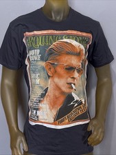 T-shirt David Bowie copertina Rolling Stone rivista fumo sigaretta uomo Lg tema caldo
