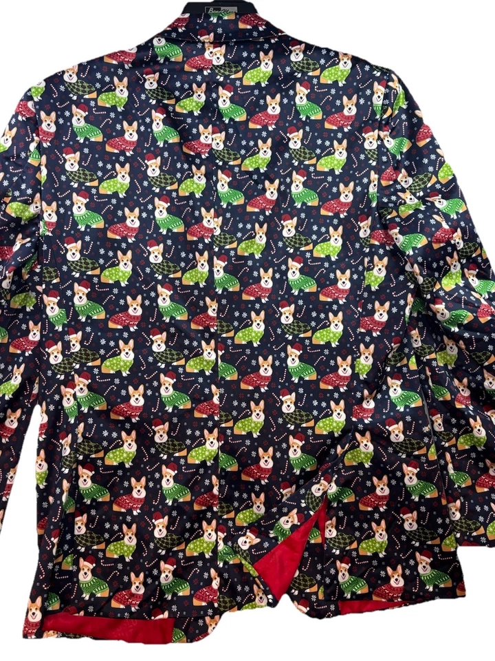 Suslo Couture Рождество корги собаки Sportcoat куртка - XXL 46 Slim Fit - Изображение 3 из 4