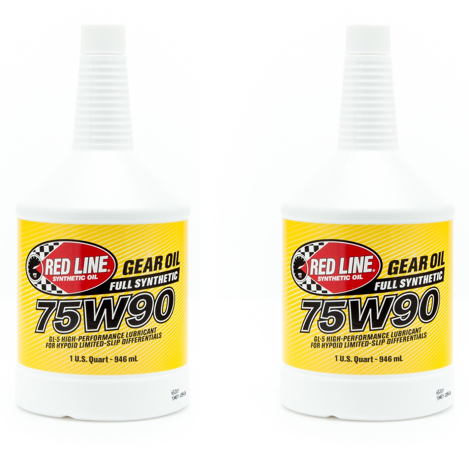Red Line Full Synthetic 75W90 GL-5+ Differential Gear Oil, 1-Quart Bottles Pair