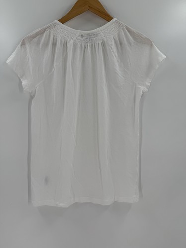 Ralph Lauren Blouse Womens SMALL White Tie Front Cottagecore Embroidery Boho - Picture 2 of 8