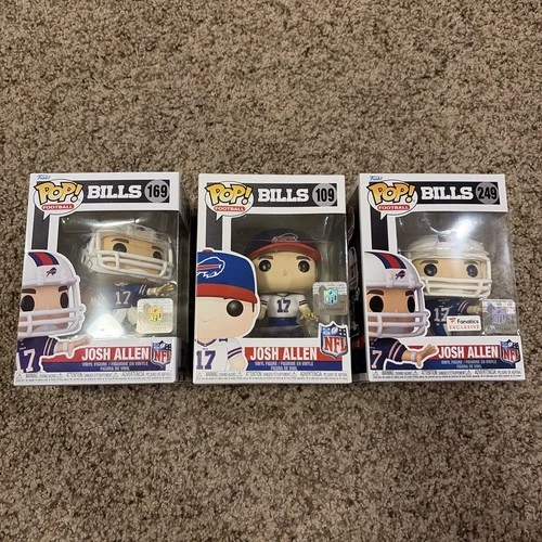 Josh Allen Funko Pop Full Collection #169 #109 #249 Buffalo Bills NFL Football