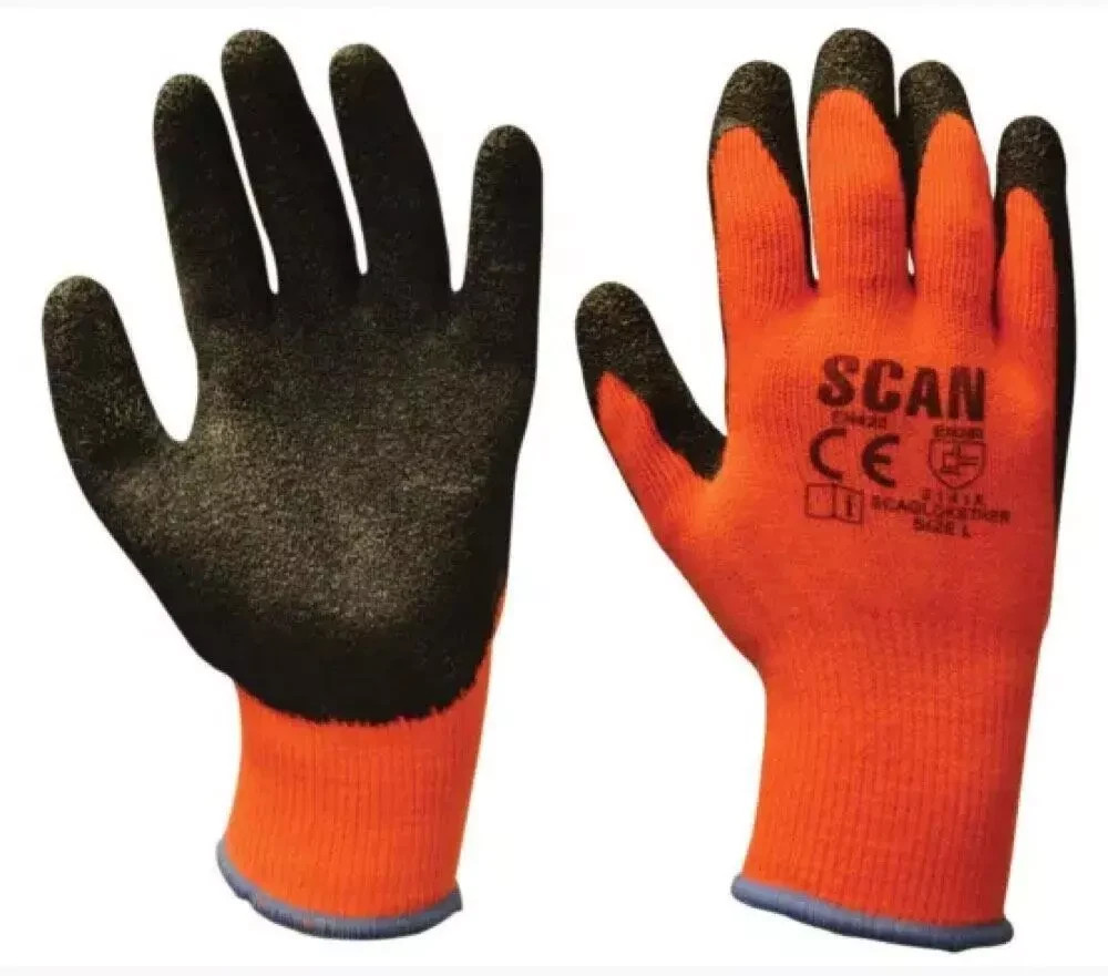 Scan Thermal Latex Gloves Safety Gloves Pack of 3 Pairs XMS23THGLOVE