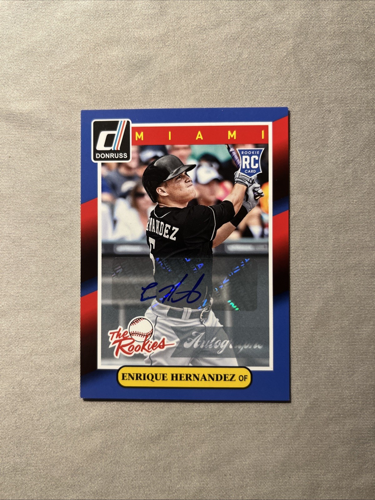 2014 Donruss The Rookies Autographs #92 Enrique Kike Hernandez RC AUTO