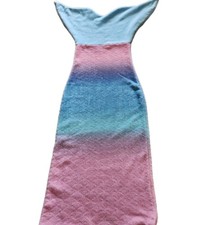 CATALONIA Mermaid Tail Multicolor Fleece Blanket Size W 22" x L 58"