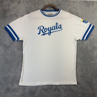 Kansas City Royals Shirt Mens Extra Large White Short Sleeve Red Jacket Vintage