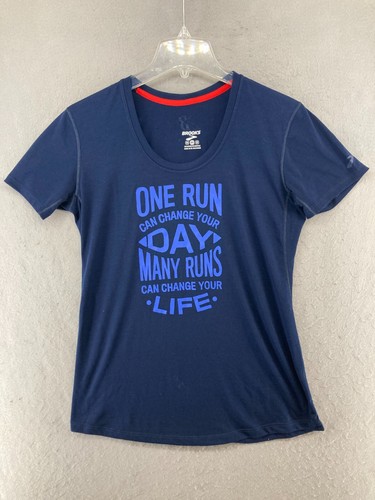 Brooks Damen T-Shirt M One Run Can Change your Day Viele Läufe können das Leben verändern