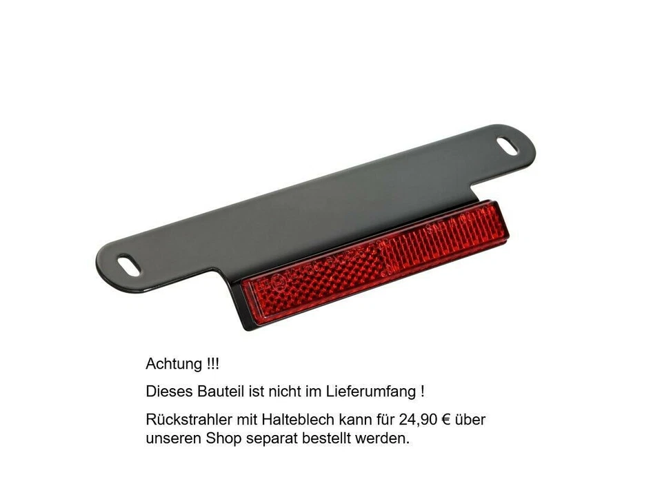 Ricks Harley-D Dyna seitlich Kennzeichenhalter Kit glanz schwarz mit TÜV/ABE DE - Bild 4 von 4