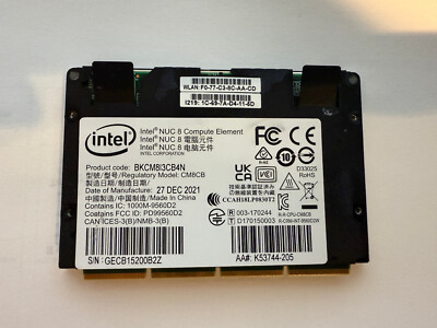 Intel Compute Element NUC 8 BKCM8I3CB4N CM8i3CB i3 4GB RAM WIFI