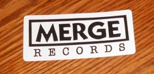 Merge Records Sticker Original Promo Rectangle 4x2 Record Label