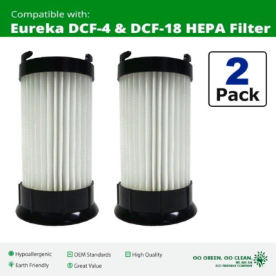 2-Pack Washable & Reusable HEPA Filters for Eureka DCF-4 DCF-18
